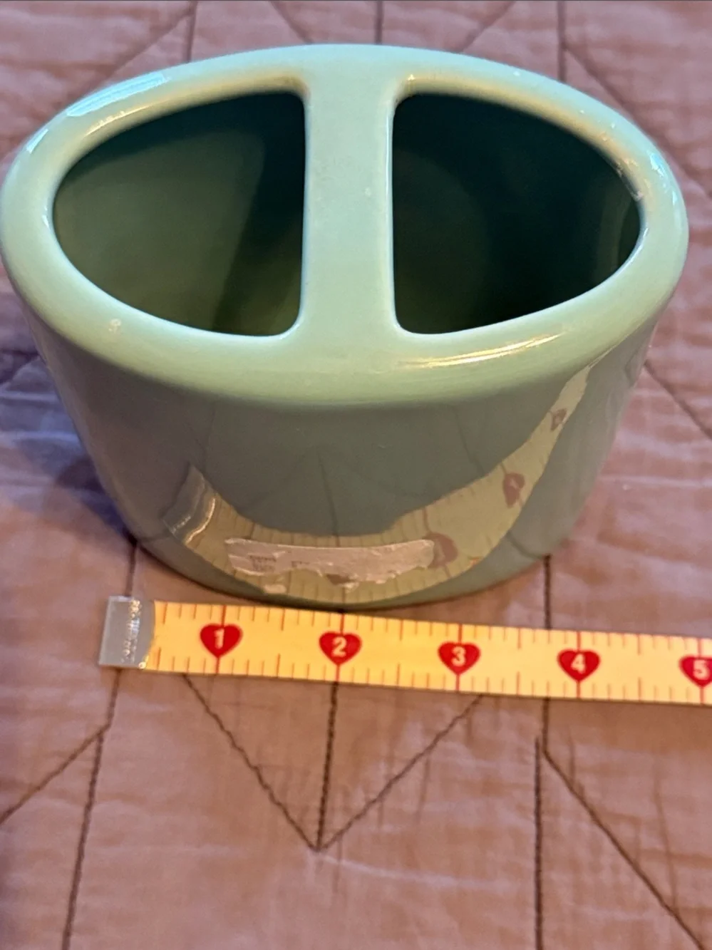 Ceramic Brushes Holder in Light Teal by Rae dun